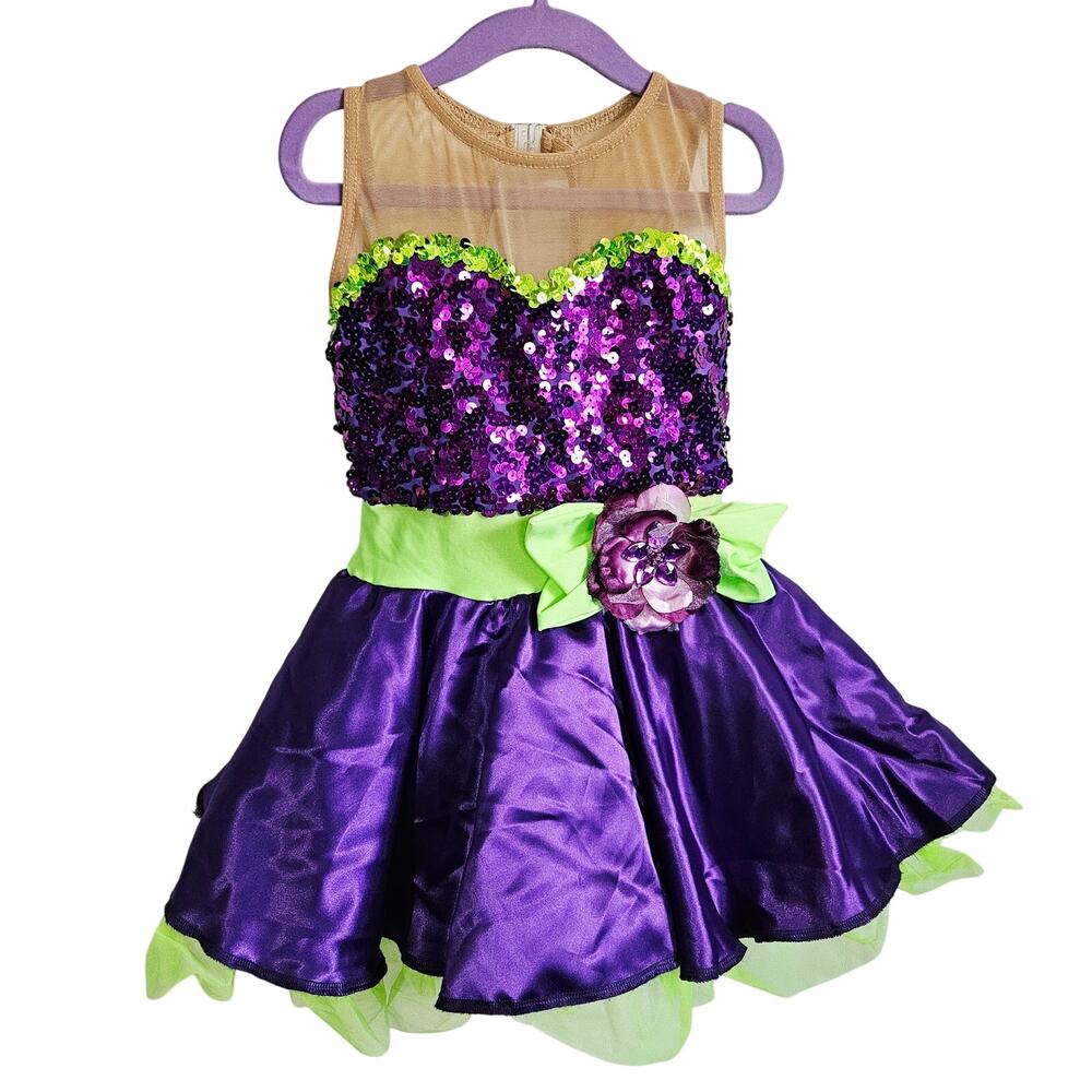 A Wish Come True 6X/7 Dance Costume Sequin Purple Princess Dress Up Halloween